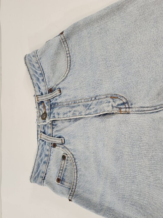 Vintage Buffalo Jeans 100% Cotton Light Wash 90s Distressed Denim Size 27 - Picture 5 of 15
